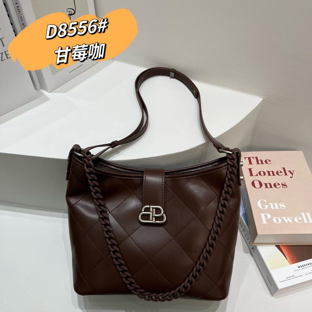 【ZOE】ZT-8556-甘莓咖2023秋冬新款时尚休闲百搭单肩腋下水桶女包