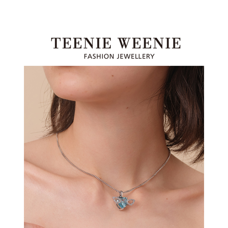 Teenie Weenie 铜合金项链 天使之翼彩色轻奢气质时尚百搭甜美ins