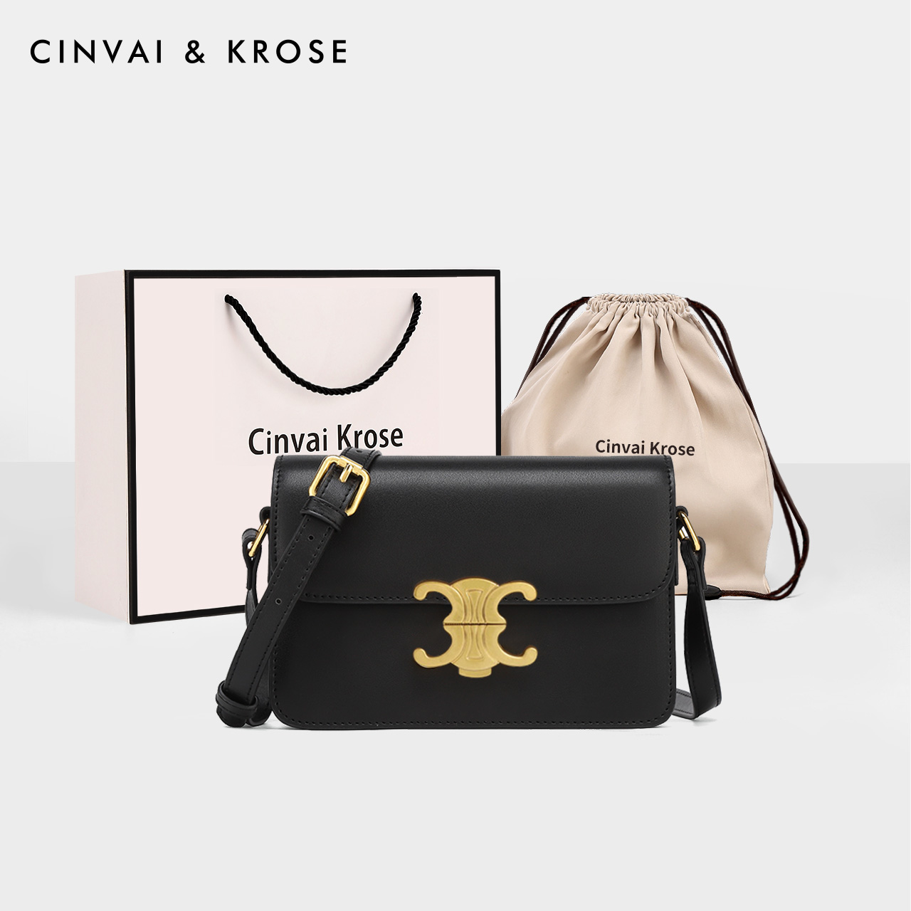 【官方正品Cinvai&Krose】2023新款真皮牛皮女爆款斜挎包秋冬单肩包