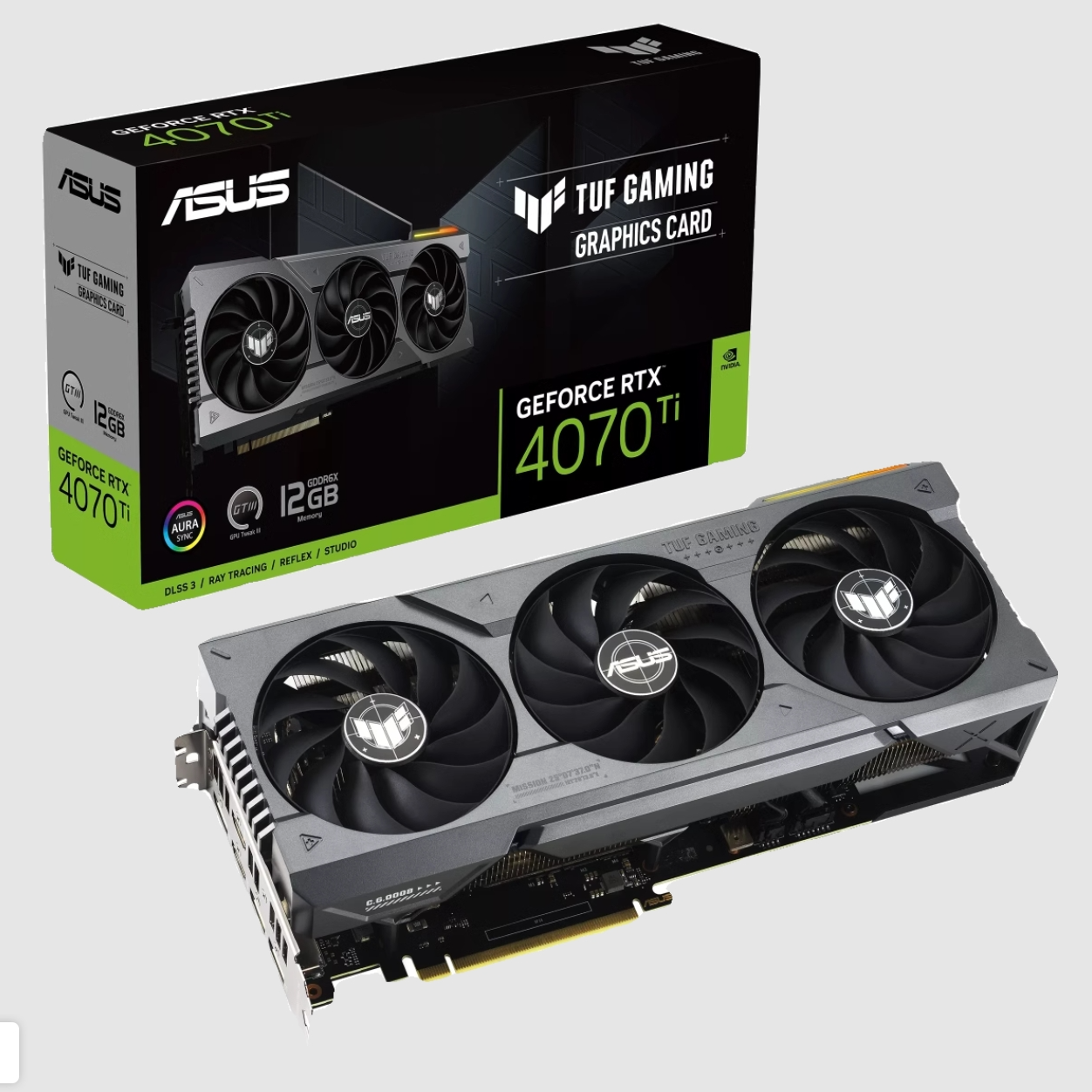 华硕TUF GeForce RTX4070-O12G-GAMING 电竞游戏专业独立显卡