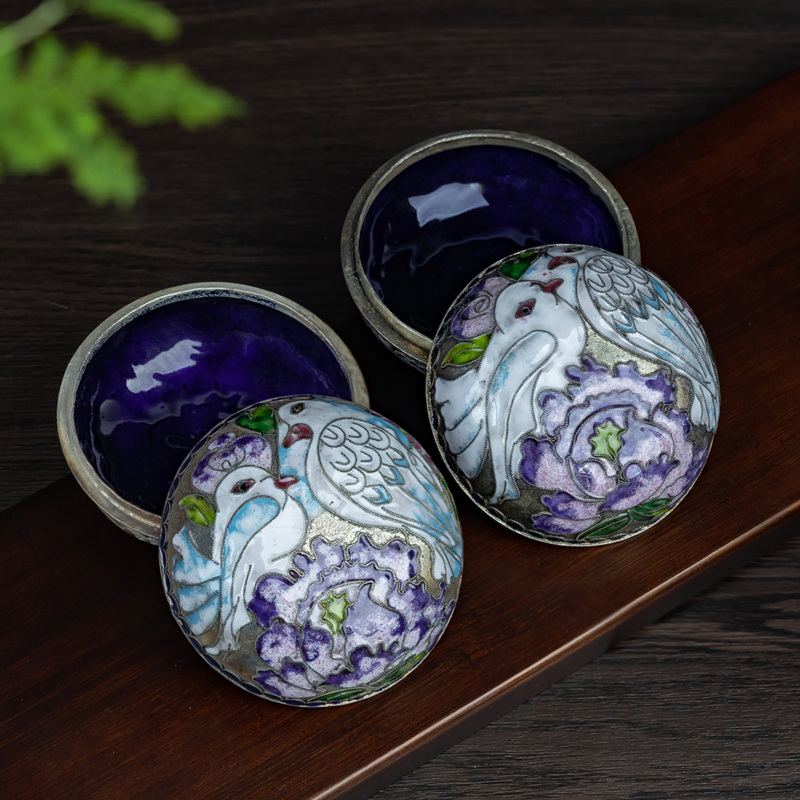 首饰盒/箱 【何姐聊收藏】景泰蓝鸳鸯盒摆件  多样发一 1730832