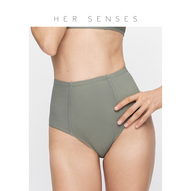 HER SENSES/何识律动环保纱线高腰三角裤轻运动弹力无痕薄款内裤