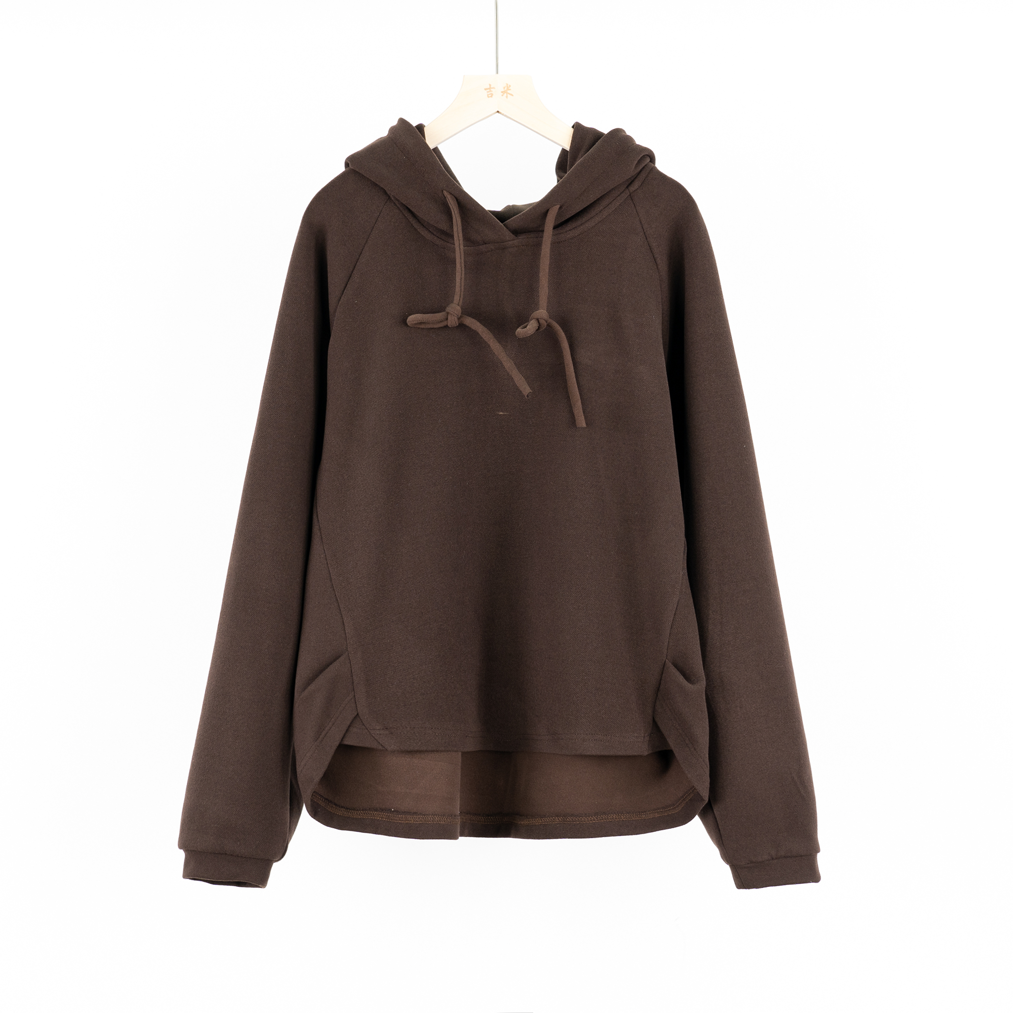 吉米原创-冬季加厚加绒显瘦百搭连帽卫衣772519衣长60胸围116