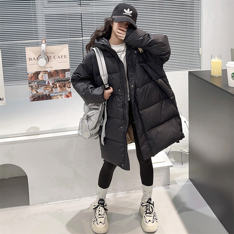 女童冬装羽绒服儿童2023新款白鸭绒中长款保暖冬季加厚洋气外套潮