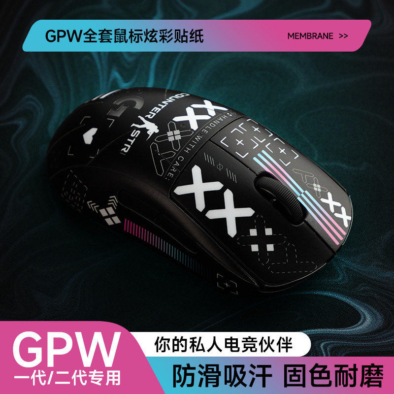 适用罗技gpw2防滑贴一代狗屁王二代防滑贴防汗GPW2二代贴膜全包贴