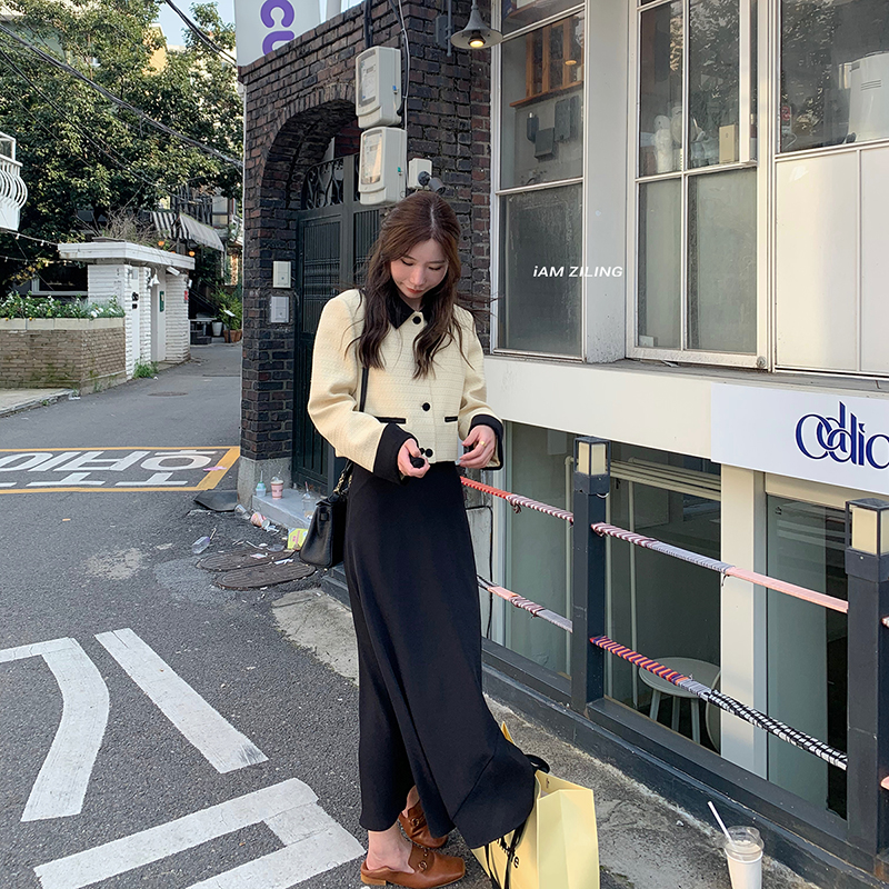 ◤月光序曲◥中长款A字设计感显瘦慵懒裙子不规则半身裙  B05871Z33