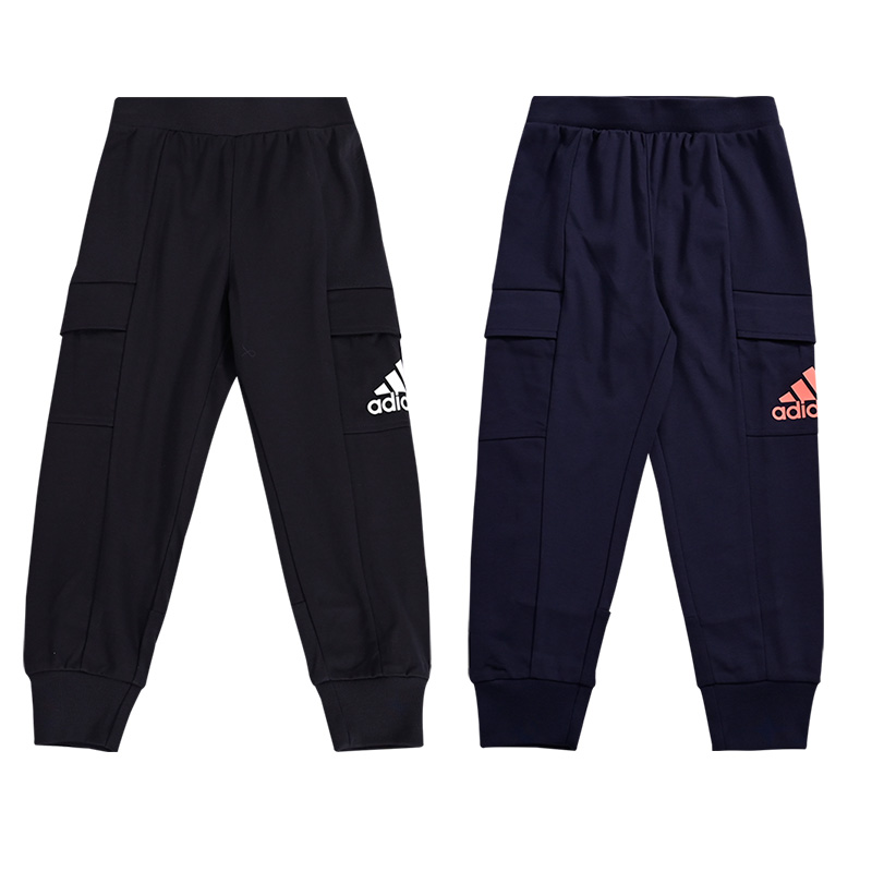 adidas/阿迪达斯童装夏新款男女透气运动休闲长裤子IA8212 IA8211