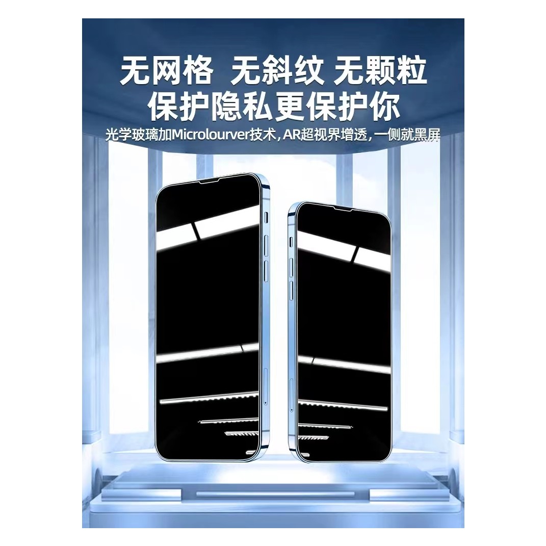 全新未使用  适用苹果12钢化膜防窥全屏钢化膜