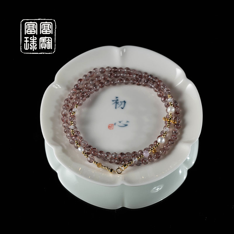 【一世】富富珠宝 水晶18k金气质手链（天然珠宝多样性发）