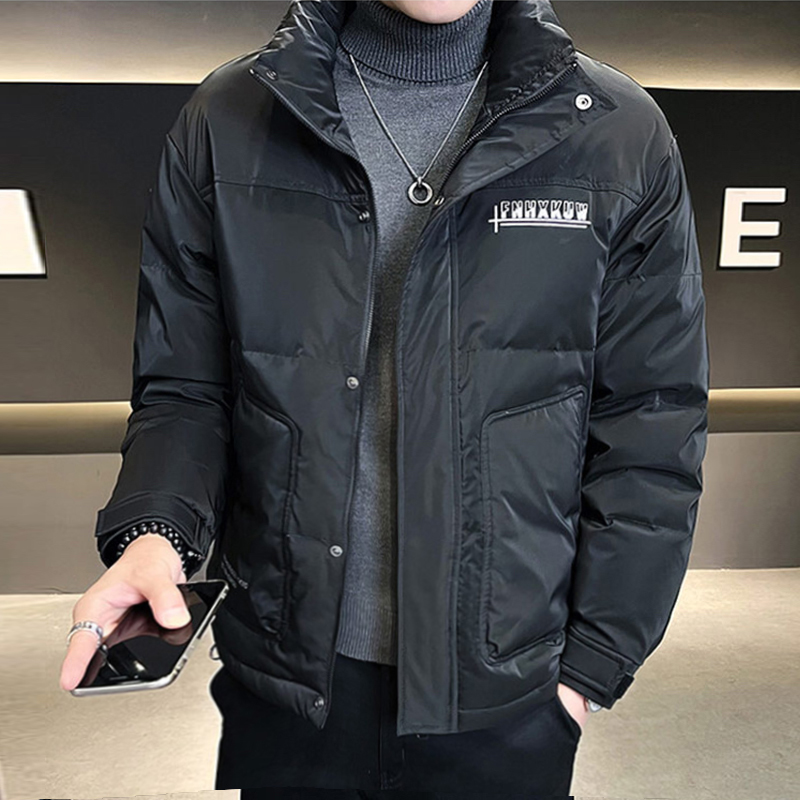 立领羽绒服白鸭绒轻薄免洗羽绒服男士冬季上衣新款保暖外套男短款