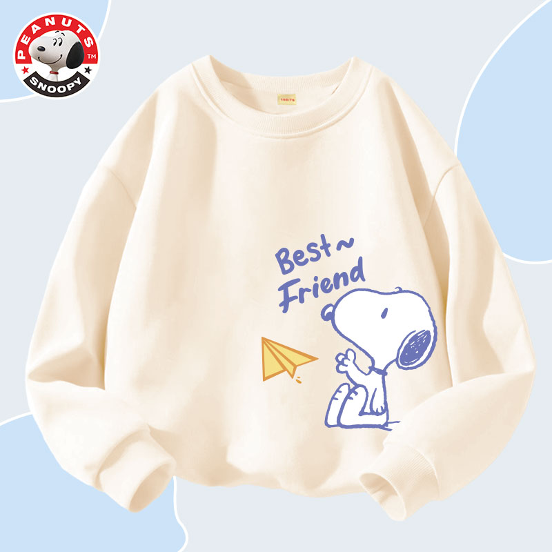 Snoopy/史努比秋冬儿童新款卡通动漫宽松圆领印花休闲百搭卫衣