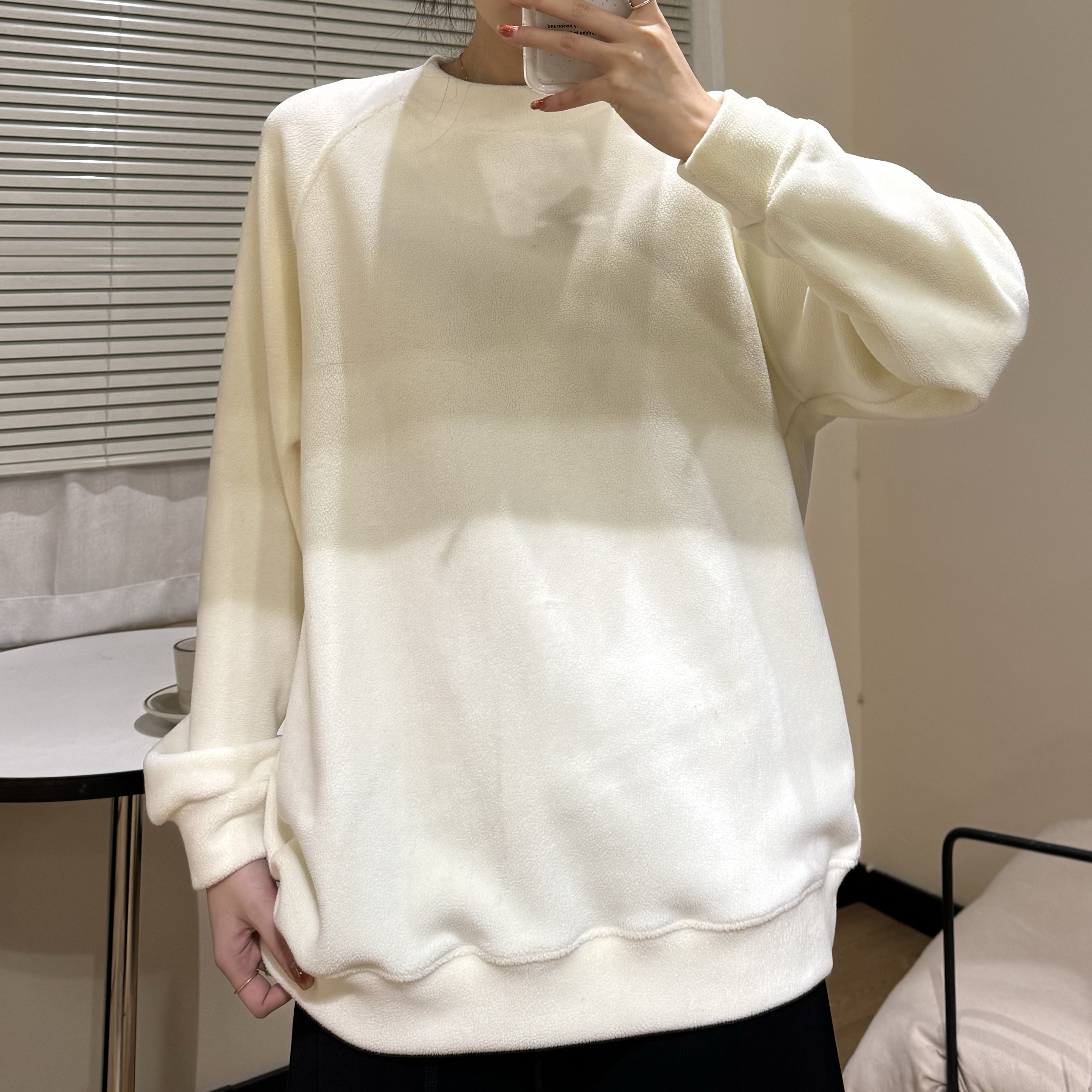 去月球 原创【爱你就像爱生命】插肩袖百搭显瘦加厚加绒圆领卫衣