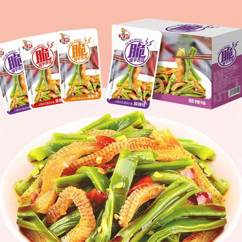 魔芋贡菜经典小吃零食下饭速食酸辣香辣混合味办公休闲网红新零食