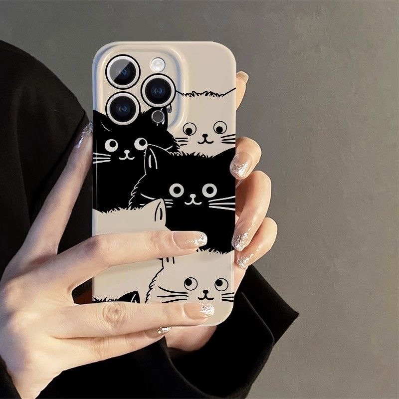 多只猫咪适用iphone15/14/12/11/xr手机壳苹果13华为vivo小米oppo