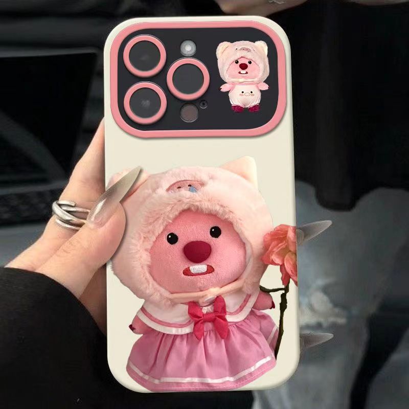 鲜花海狸适用iphone15/14/12/11/xr手机壳苹果13华为vivo小米oppo