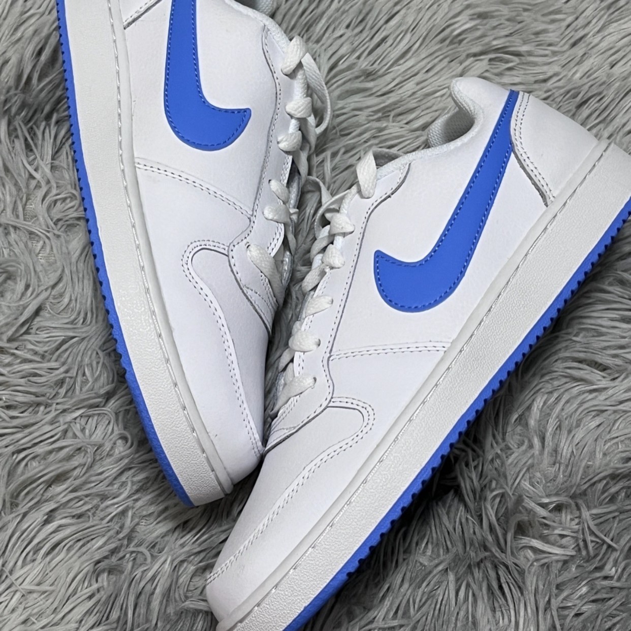 Nike/耐克 EBERNON男款低帮耐磨轻便休闲板鞋白蓝AQ1775-102专场