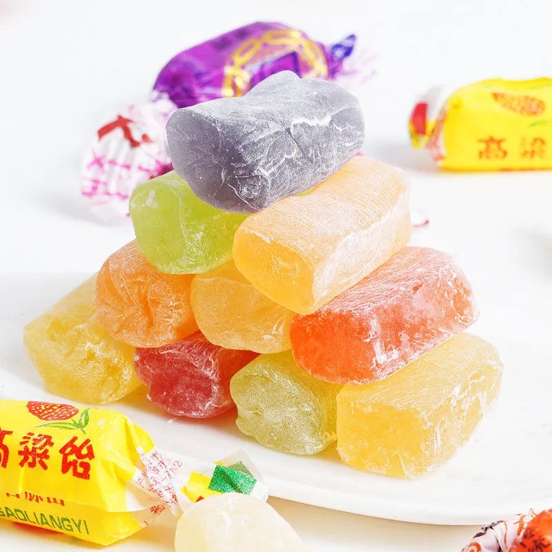 高粱饴软糖山东特产怀旧多种水果口味Q弹可拉丝糖果年货零食