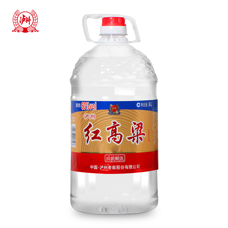 LUZHOU/泸州泸州红高粱酒5L*1桶装浓香型白酒52度5L52度5L