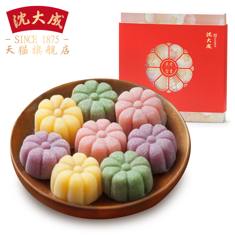 上海特产沈大成花开富贵点心老字号麻薯中式国潮糕点冰皮零食0g笋