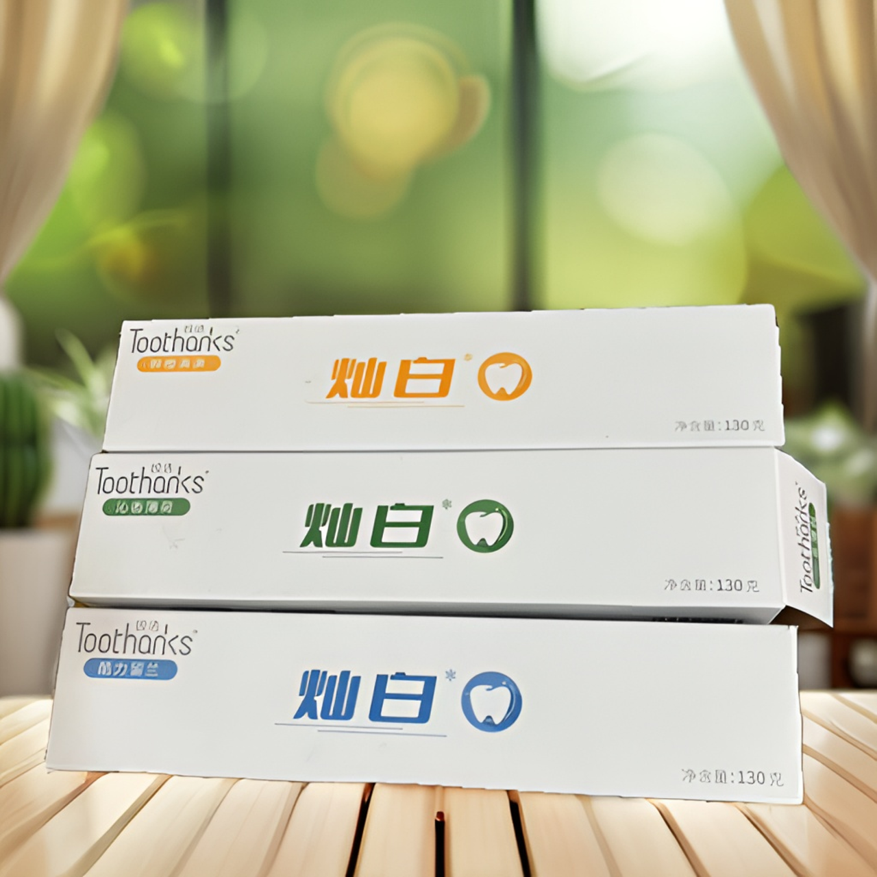 灿白牙膏护齿去渍减少菌斑口气