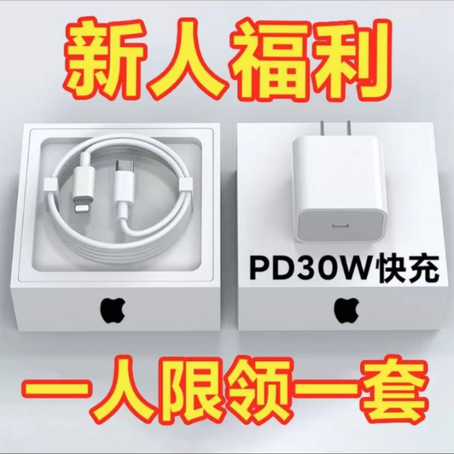 适用苹果快充充电器PD30W充电通用快充线iphone12/13/14pro数据线