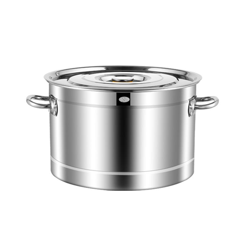 304不锈钢桶圆桶带盖汤锅商用汤桶加厚家用卤煮锅熬汤桶电磁炉通