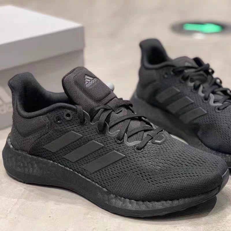【门店】adidas Pureboost 2021 跑鞋 黑色 GY5095