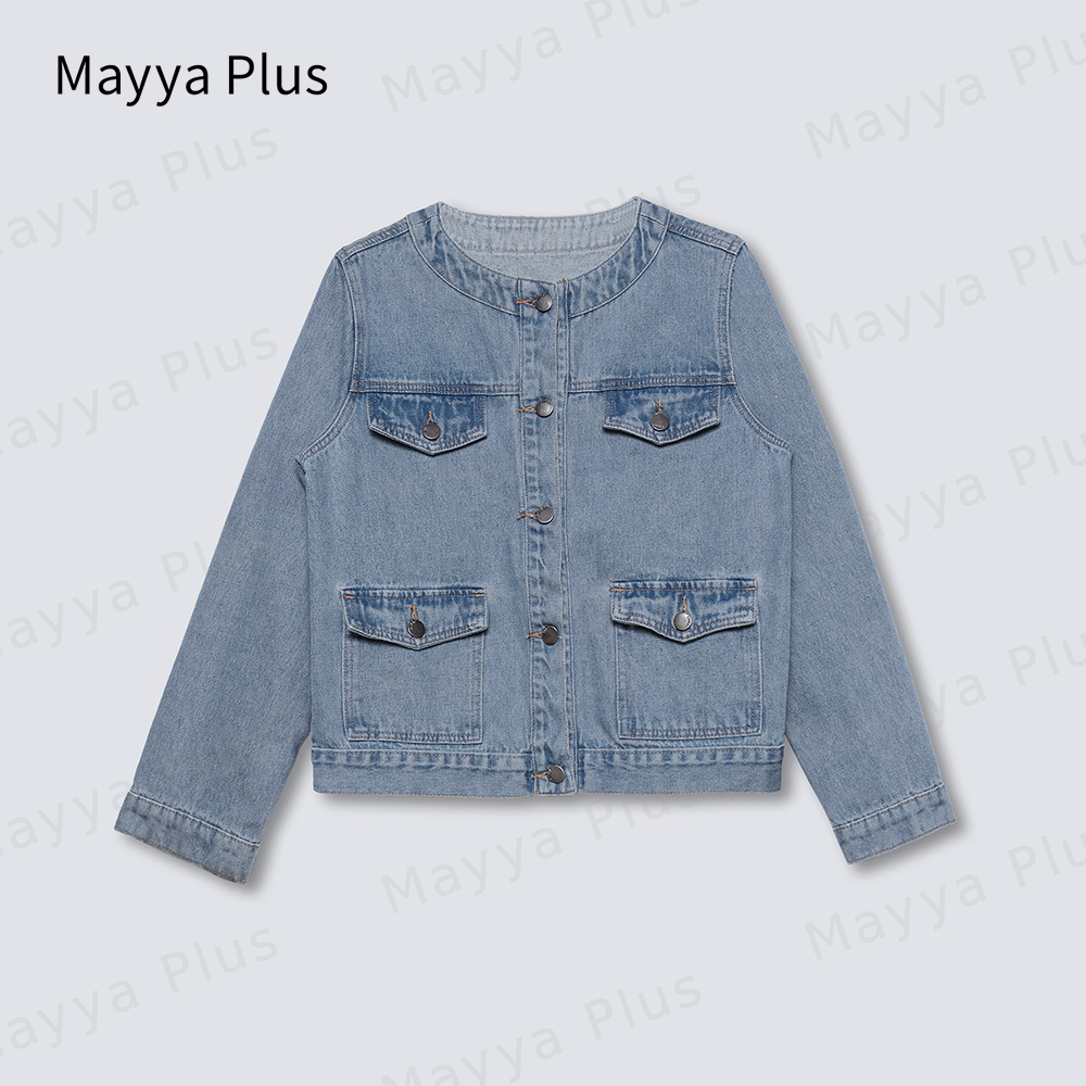 【名媛牛仔】Mayya Plus时尚新品气质显瘦遮肉轻奢休闲外套32336026