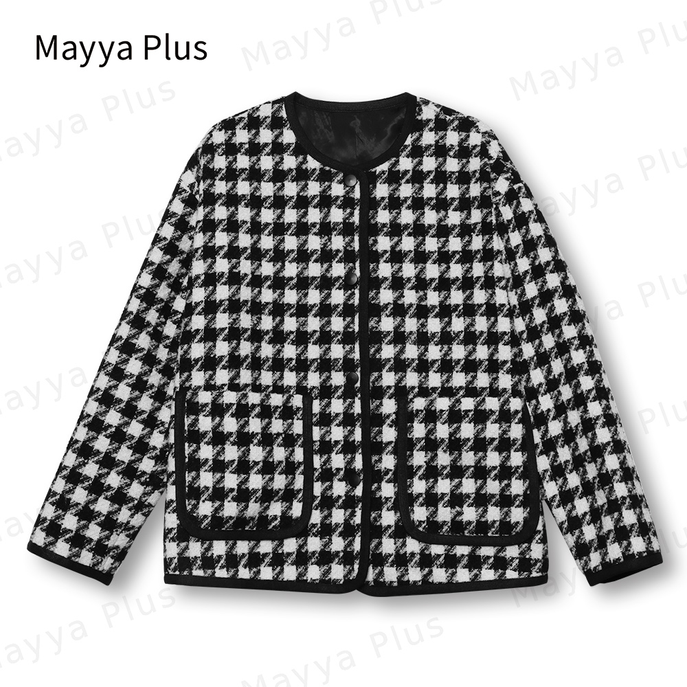 【威尔士千鸟格】Mayya Plus原创设计轻潮多巴胺慵懒感外套32346797