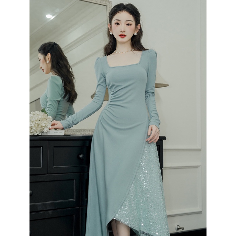 法式高级感气质名媛小香风针织连衣裙轻奢高端小众毛衣裙子女秋冬