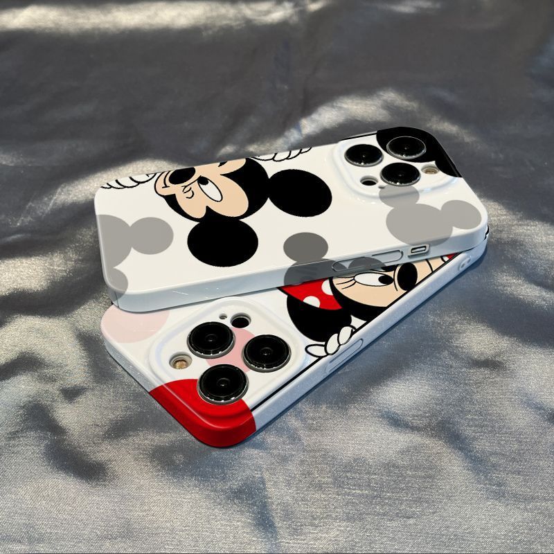 米奇米妮苹果14手机壳适用于12菲林壳iphone13pro/11/8plus菲林壳
