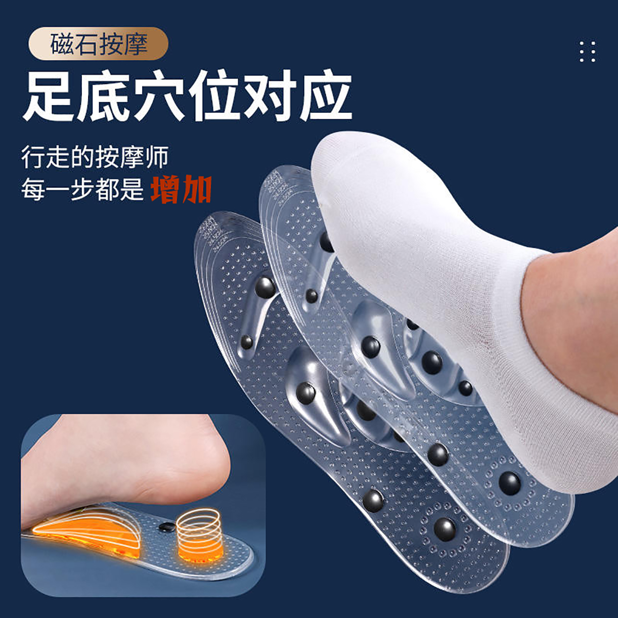 【男士鞋垫】新款软磁鞋垫 足底全垫透气舒适鞋垫