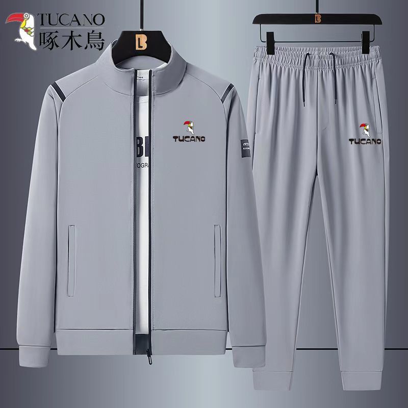 TUCANO/啄木鳥春季运动套装男士立领外套宽松跑步休闲时尚一整套