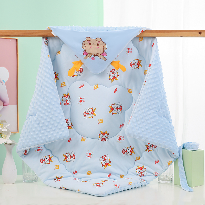 春夏秋冬款婴儿豆豆绒抱被纯棉包被宝宝用品襁褓被子夹棉新生儿