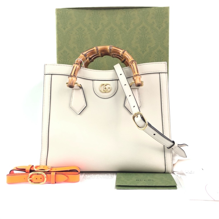 95新 GUCCI/古驰 安洁利严选Gucci古驰竹节手提单肩包WHZ17381H