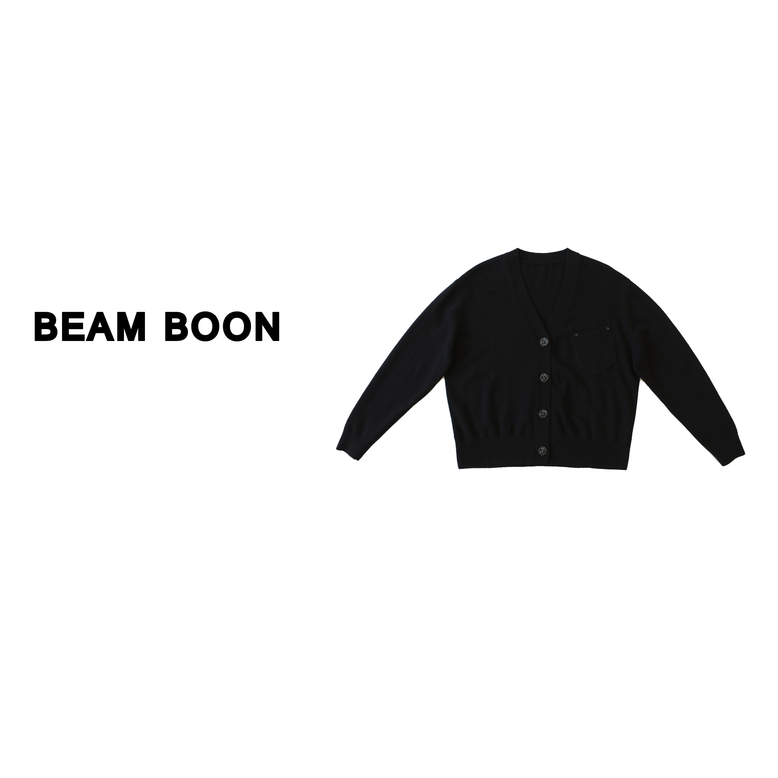 Beam Boon | “穿不腻系列” 重磅100%羊毛V领针织开衫