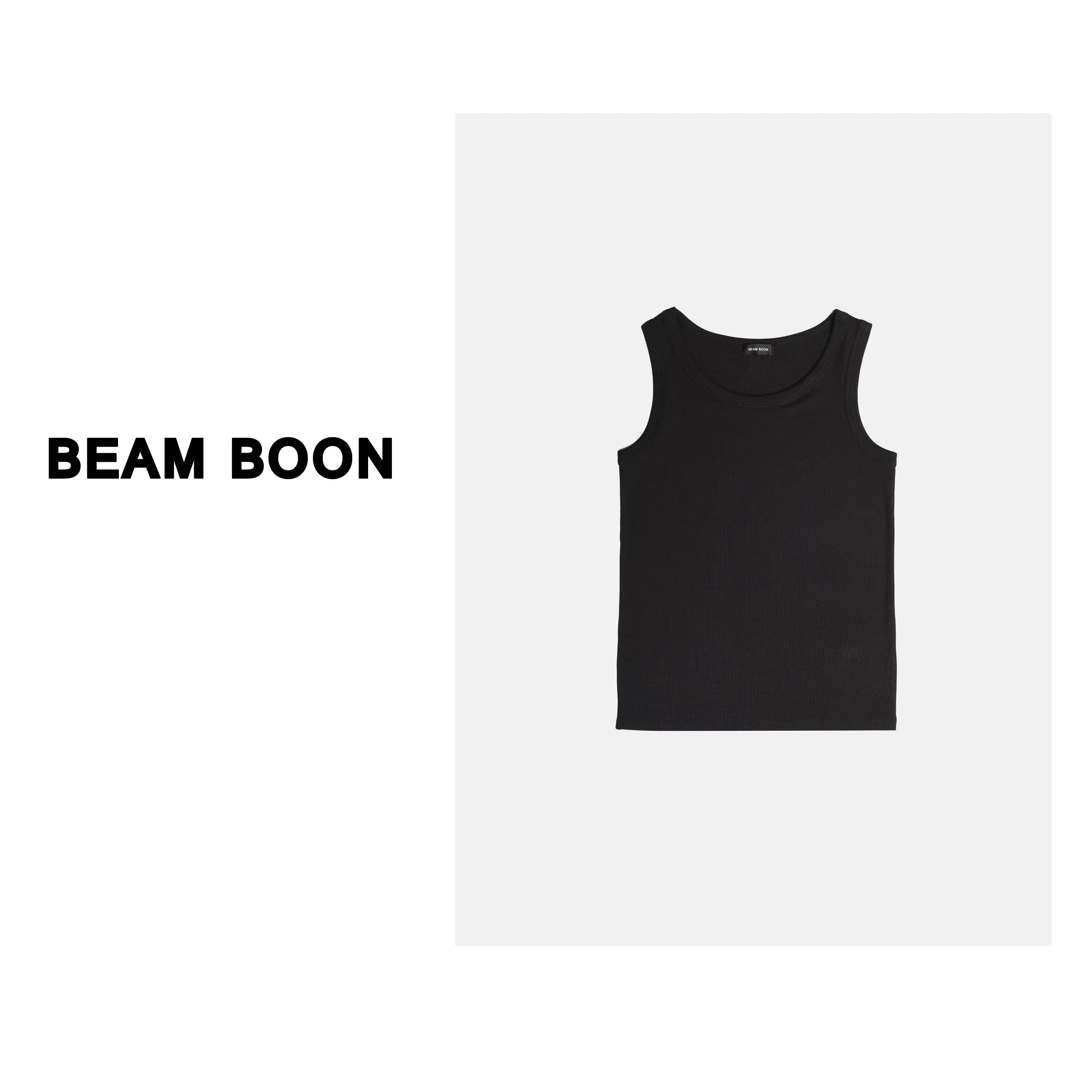 Beam Boon | 版型好穿！ 基础百搭黑白打底无袖吊带背心