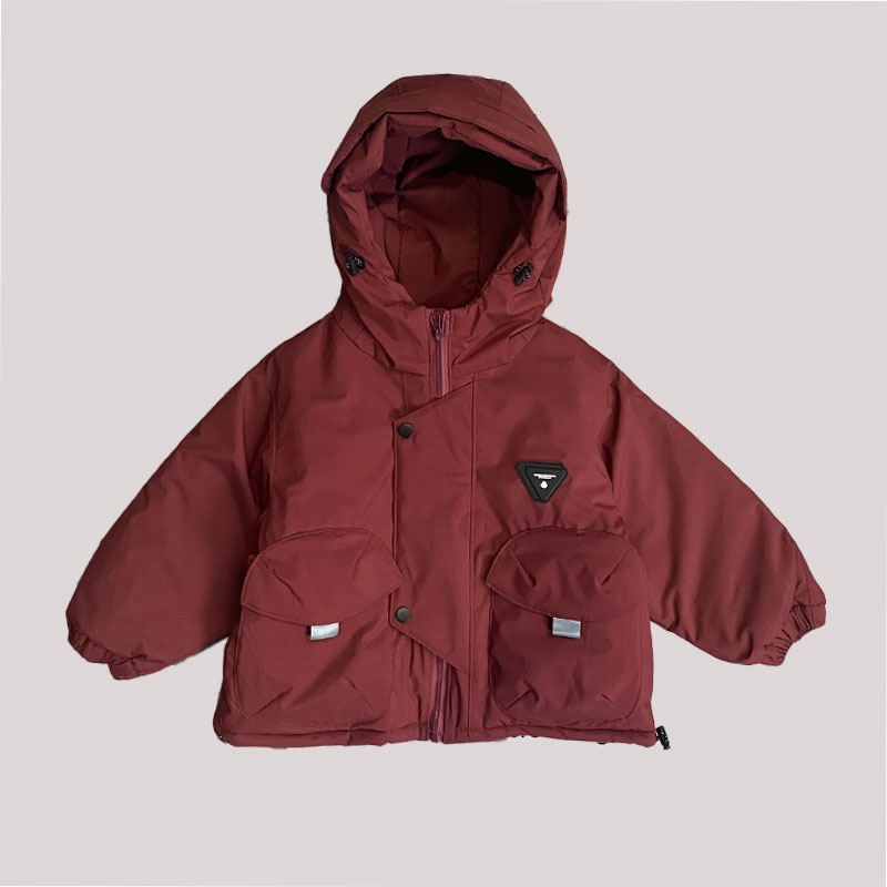 男女童冲锋衣加棉外套秋冬款新款韩版加厚防水上衣刺绣儿童小棉袄