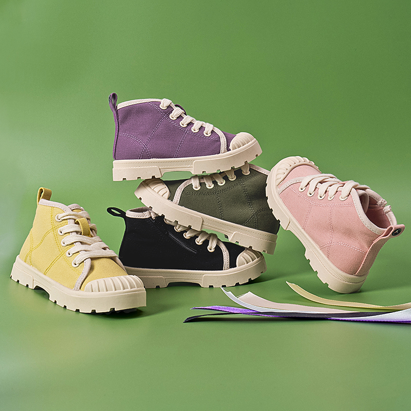 M1&M2男女童春秋经典帆布鞋拉链款休闲百搭高帮简约【达人专属】