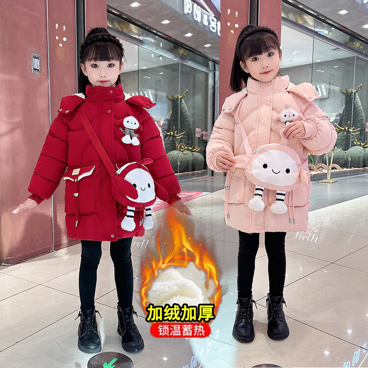 女童棉衣冬季爆款2023新款洋气儿童卡通蛋仔派对外套小女孩上衣潮