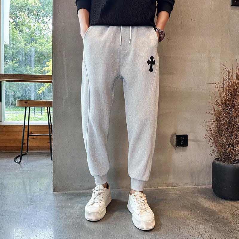 设计感卫裤男士春秋季潮流宽松哈伦裤2023新款男款痞帅束脚休闲裤