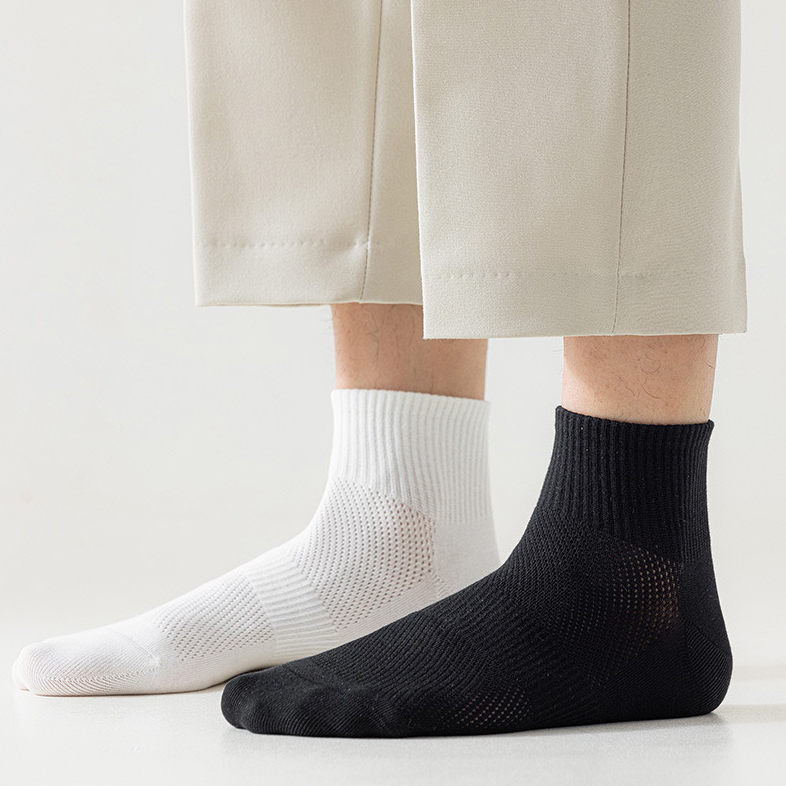 【男士春夏】男款透气舒适纯棉短袜子 防臭网眼不闷脚柔软耐穿吸汗