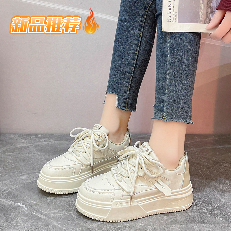 51小白鞋女板鞋春秋百搭厚底学生女鞋时尚小众网红