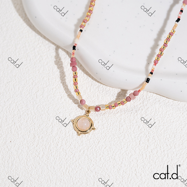 非金属项链 X3720《粉黛》泫雅多巴胺甜美新中式轻奢设计项链