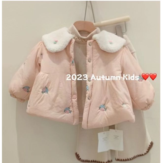 蝴蝶结棉服23787