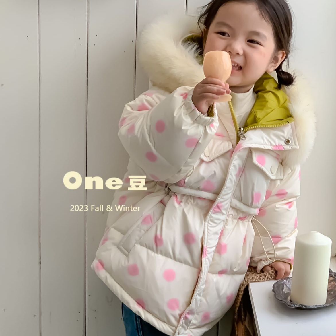 冬款波点羽绒服9130