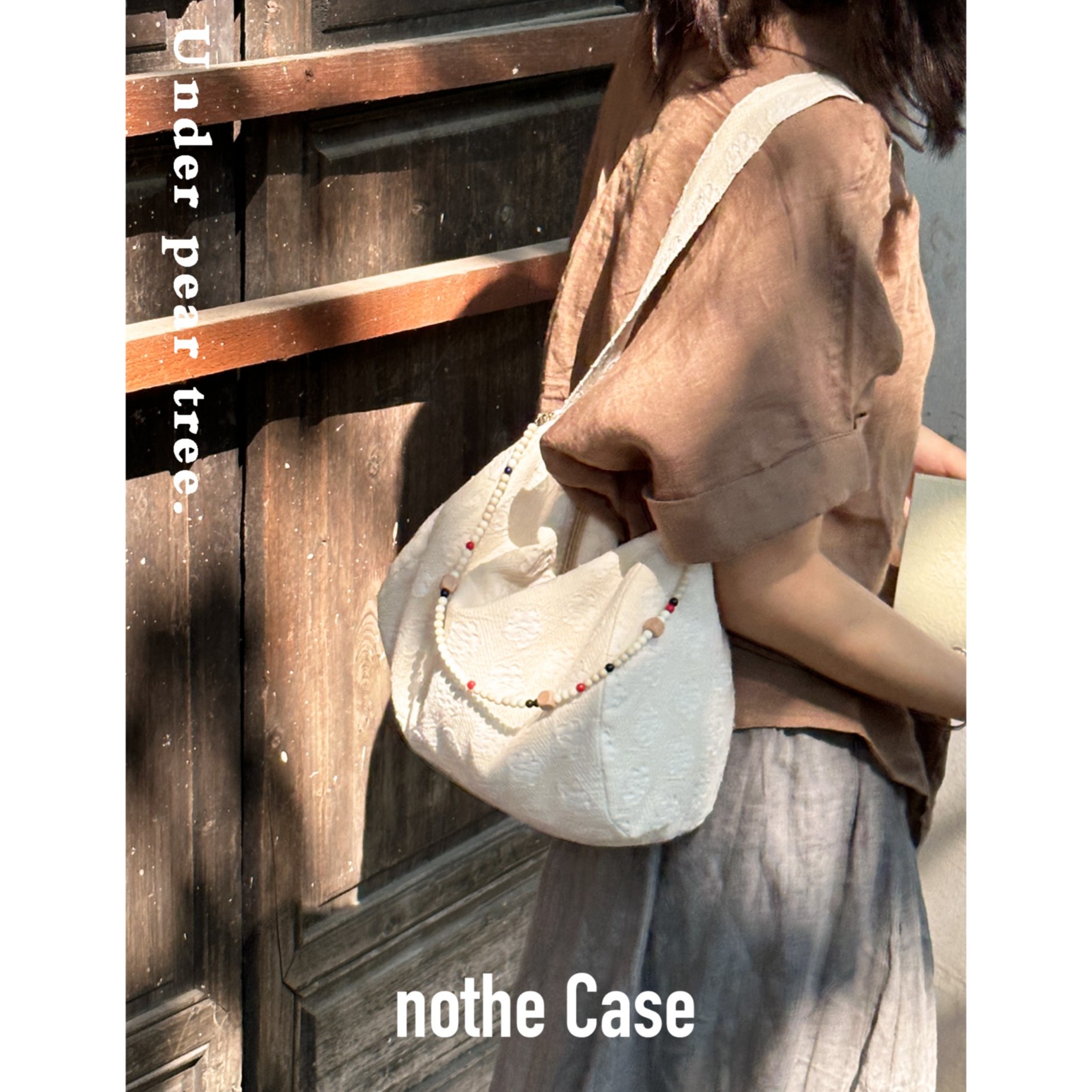 nothe Case「梨树下」原创棉麻单肩水桶包百搭春夏时尚休闲腋下女包