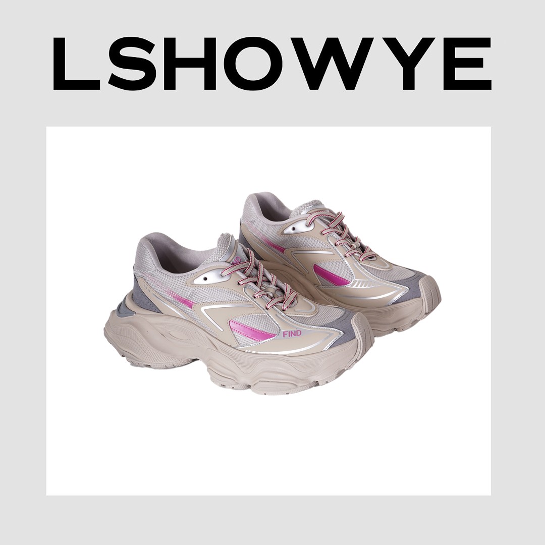 LSHOWYE｜灰粉FIND厚底老爹鞋 3351-3A00