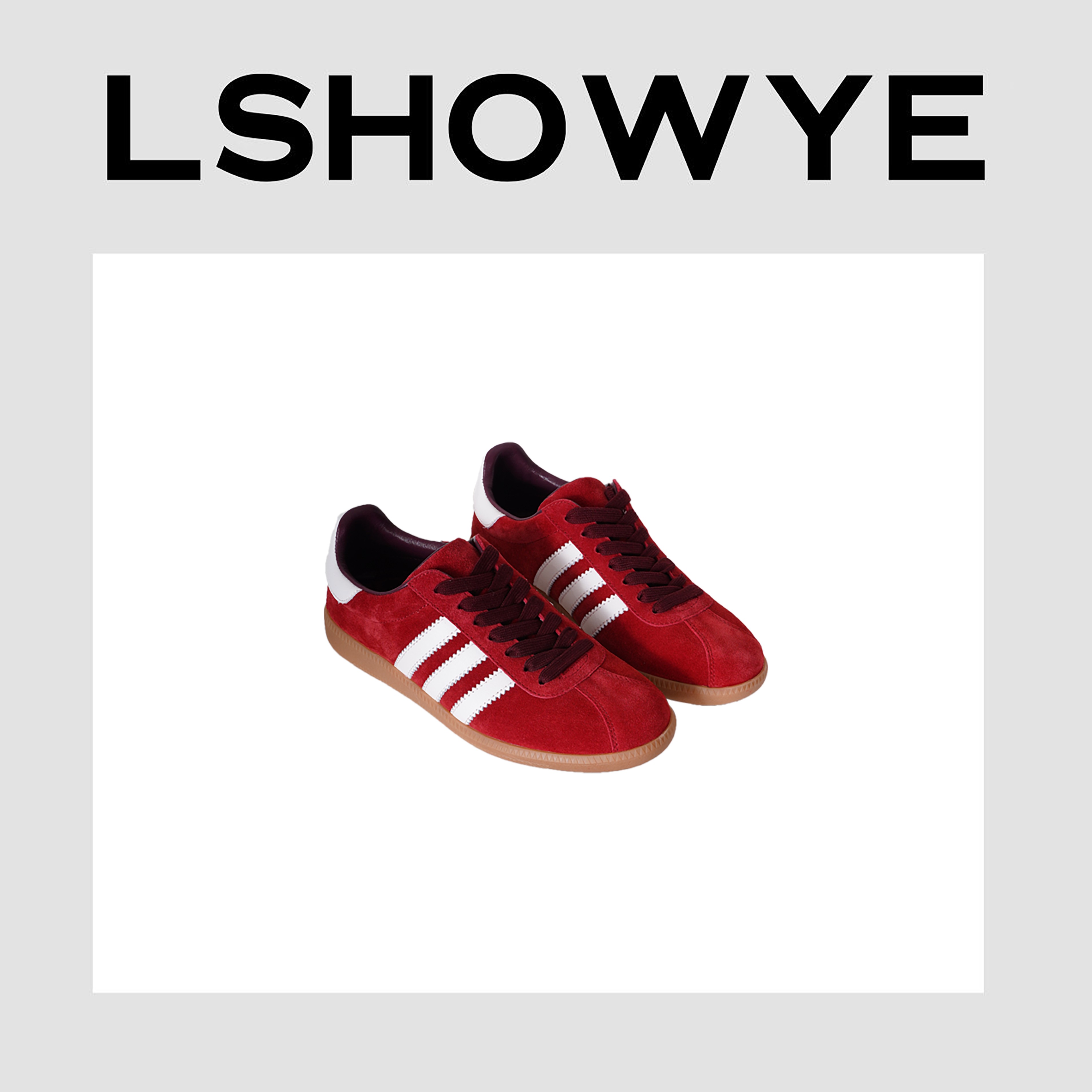LSHOWYE｜复古红棕色德训鞋 002-55ID