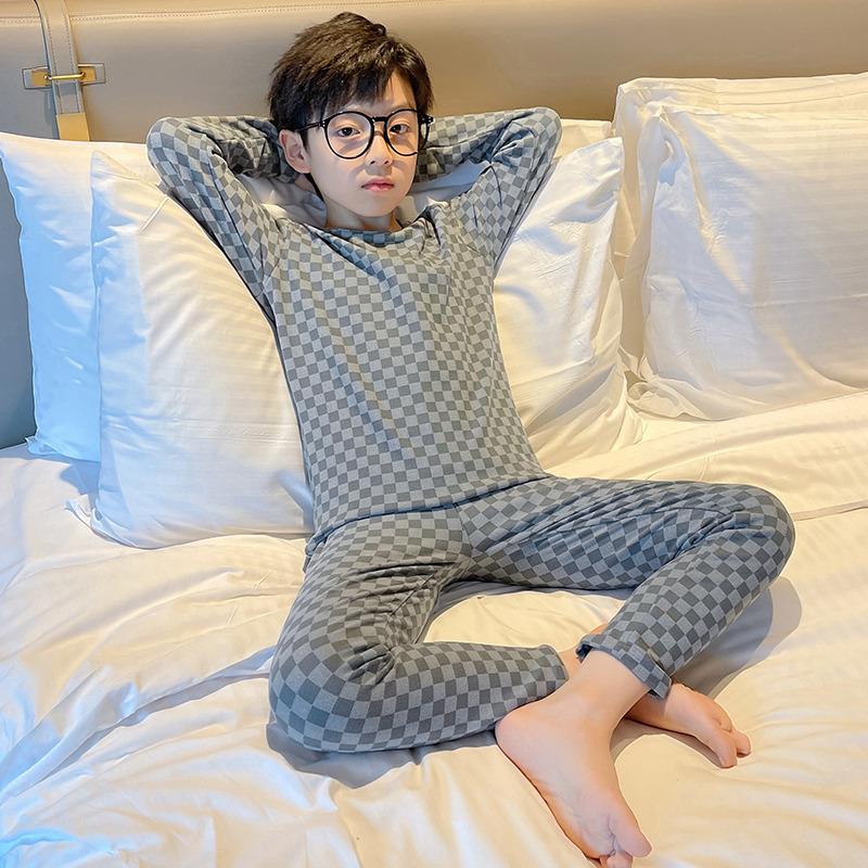 保暖内衣套装男15男童中大童德绒内衣秋冬保暖2023新款打底韩版潮